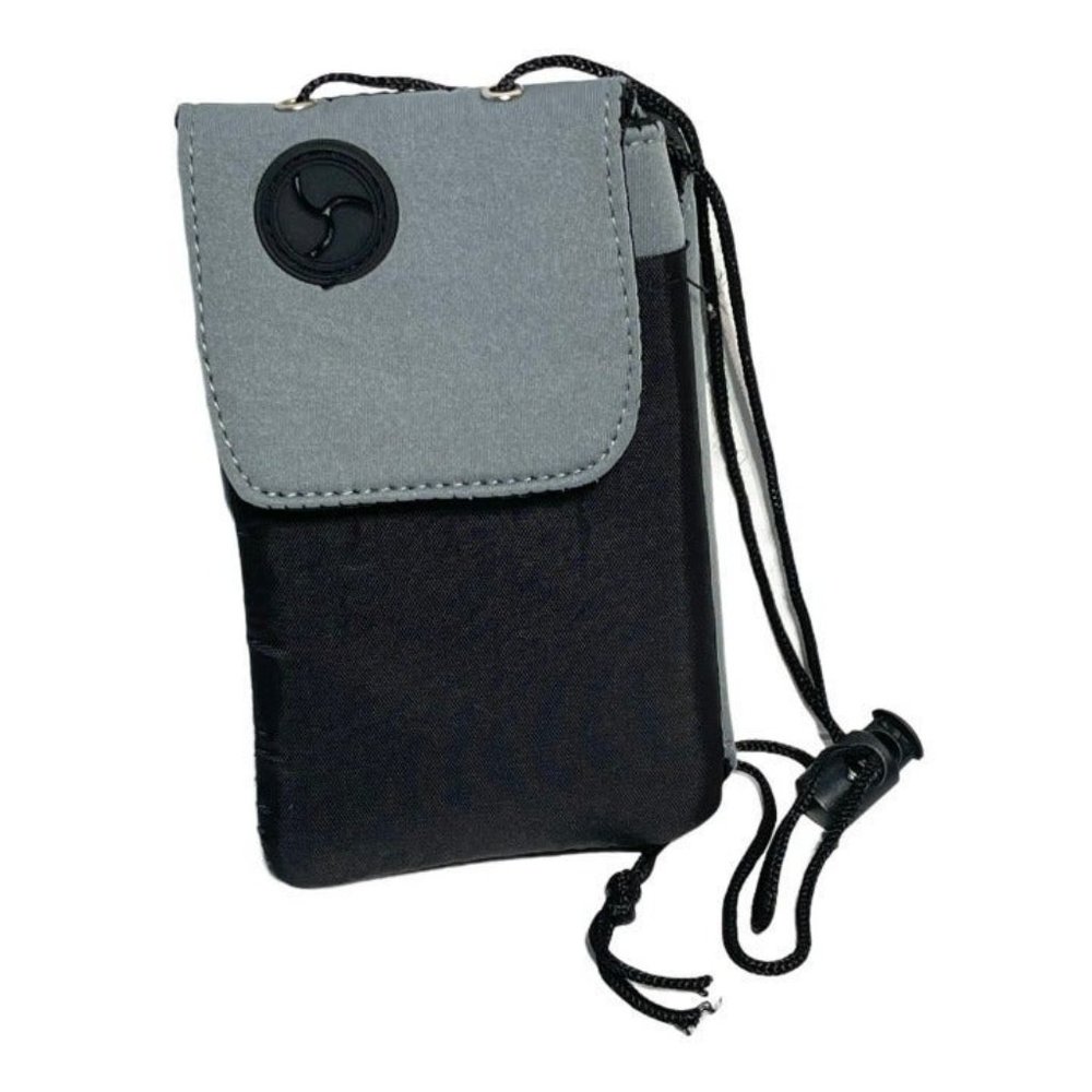 Reddy Black Gray Travel Neck Wallet